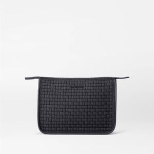 MZ Wallace Woven Metro Clutch in Black